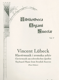 Omslag till Vincent Lübecks klavérmusik i svenska arkiv