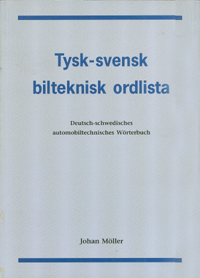 Omslag till Tysk-svensk bilteknisk ordlista