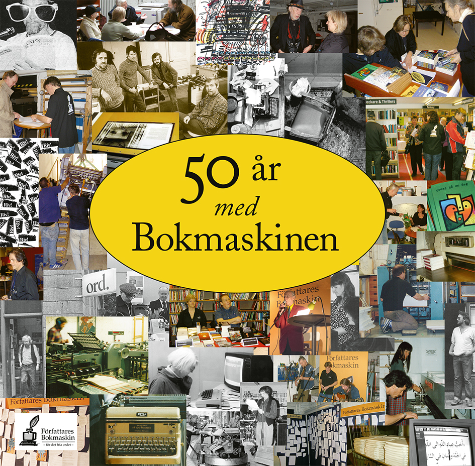 Omslag till 50 år med Bokmaskinen