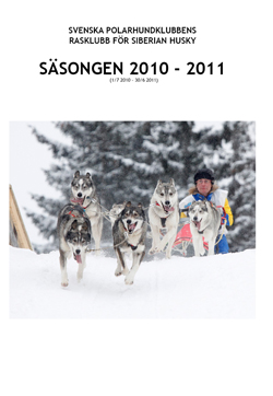 Omslag till Siberian huskysäsongen 2010-2011