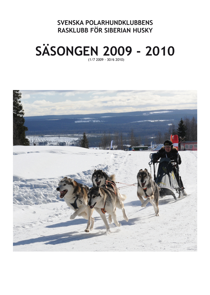 Omslag till Säsongsbok för Siberian Husky 2009—2010